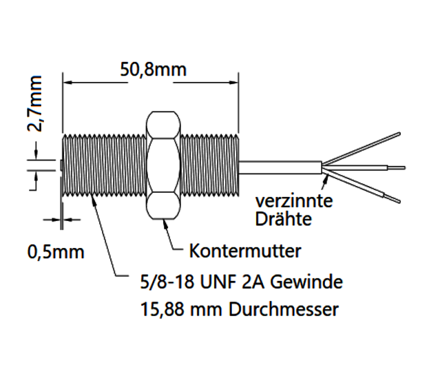 Zeichnung M190 Drehzahlsensor nach dem Magnetprinzip