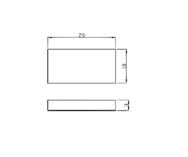 Zeichnung Targetplättchen für DRS-020 Drehzahltrigger