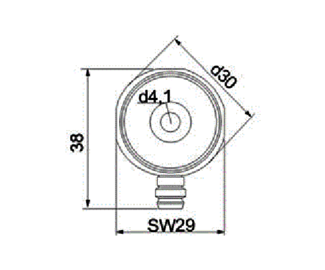 Zeichnung Draufsicht hochempfindlicher Triaxial Beschleunigungssensor KS813