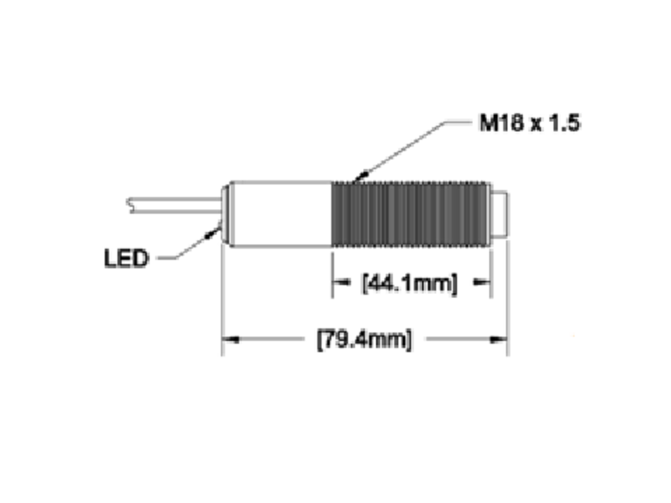 Seitenansicht ROLS optischer Laser Drehzahlsensor Klinkenstecker