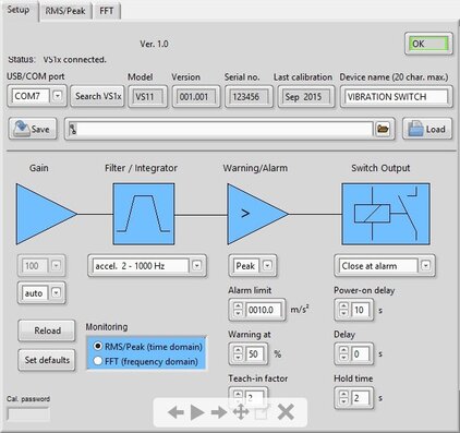 Signalanalyse für Schwingungsschalter mit smarten Funktionen