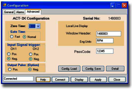 Konfigurationssoftware für Paneltachometer