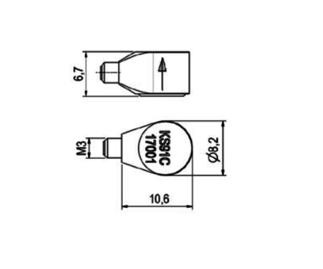 Zeichnung KS91 Miniatur IEPE Beschleunigungssensor