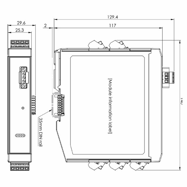 Zeichnung PMM-305 Schwingungsmonitoringsystem