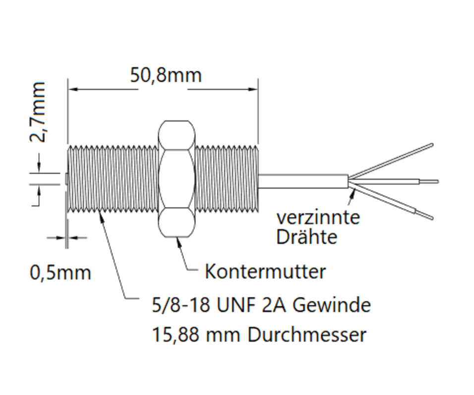 Zeichnung M190 Drehzahlsensor nach dem Magnetprinzip
