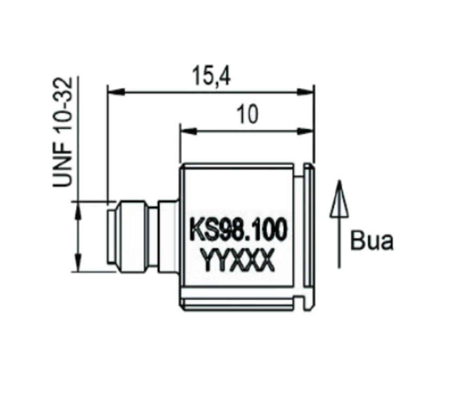 Zeichnung KS98 Miniatur IEPE Beschleunigungssensor